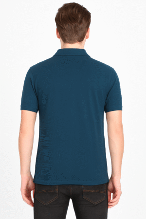 Men Classic Polo Tshirt-Petrol Blue - Image 2