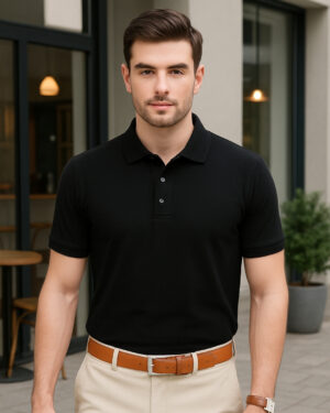 Men Classic Polo Tshirt - Black