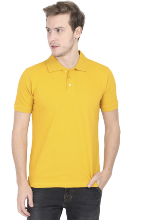 Men Classic Polo Tshirt - Mustard Yellow